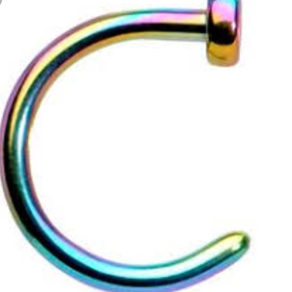 Solid Rainbow Nose Hoop (1)